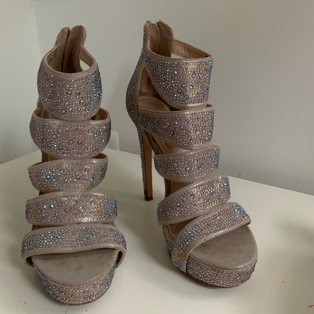 Steve Madden Rhinestone Strappy Heels